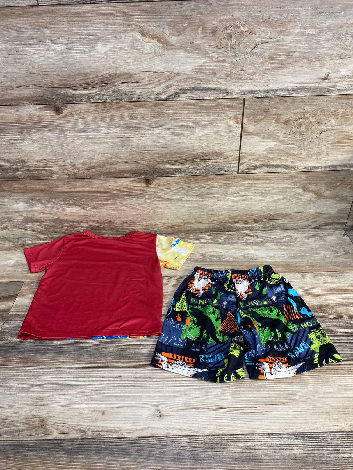 2pc Dino Shirt & Shorts Red sz 12-18m