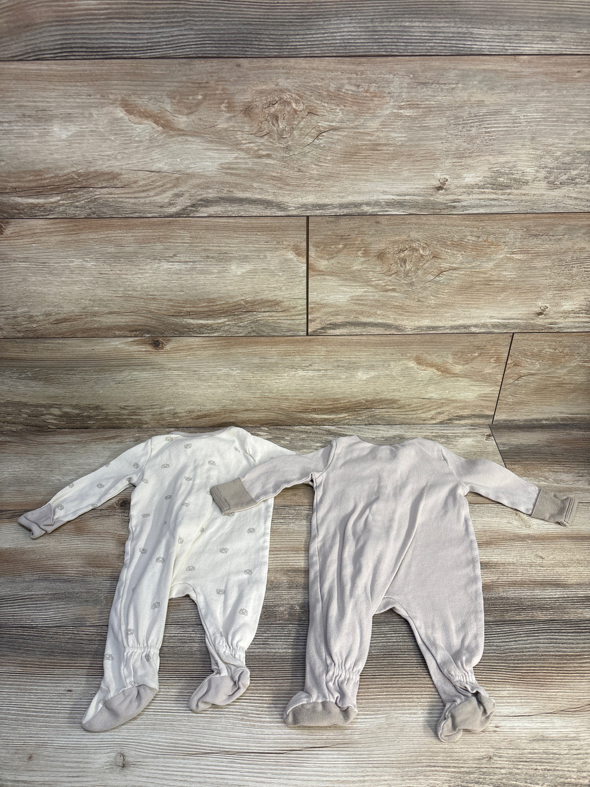 Cloud Island 2pk Sleepers Beige sz Newborn