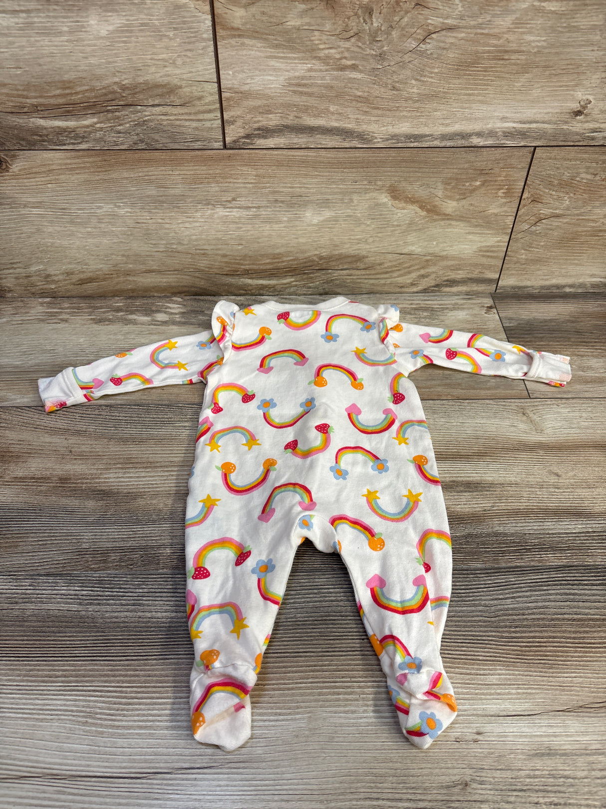 Old Navy Rainbow Sleeper Cream sz 0-3m