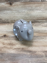 Child to Cherish Ceramic Polka Dot Elephant Piggy Bank, Grey