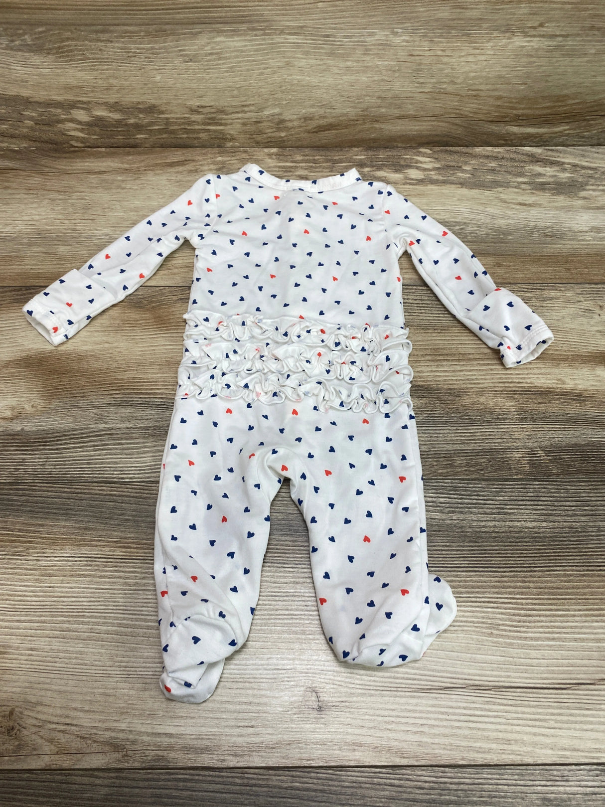 Starting Out Heart Print Sleeper White sz Newborn