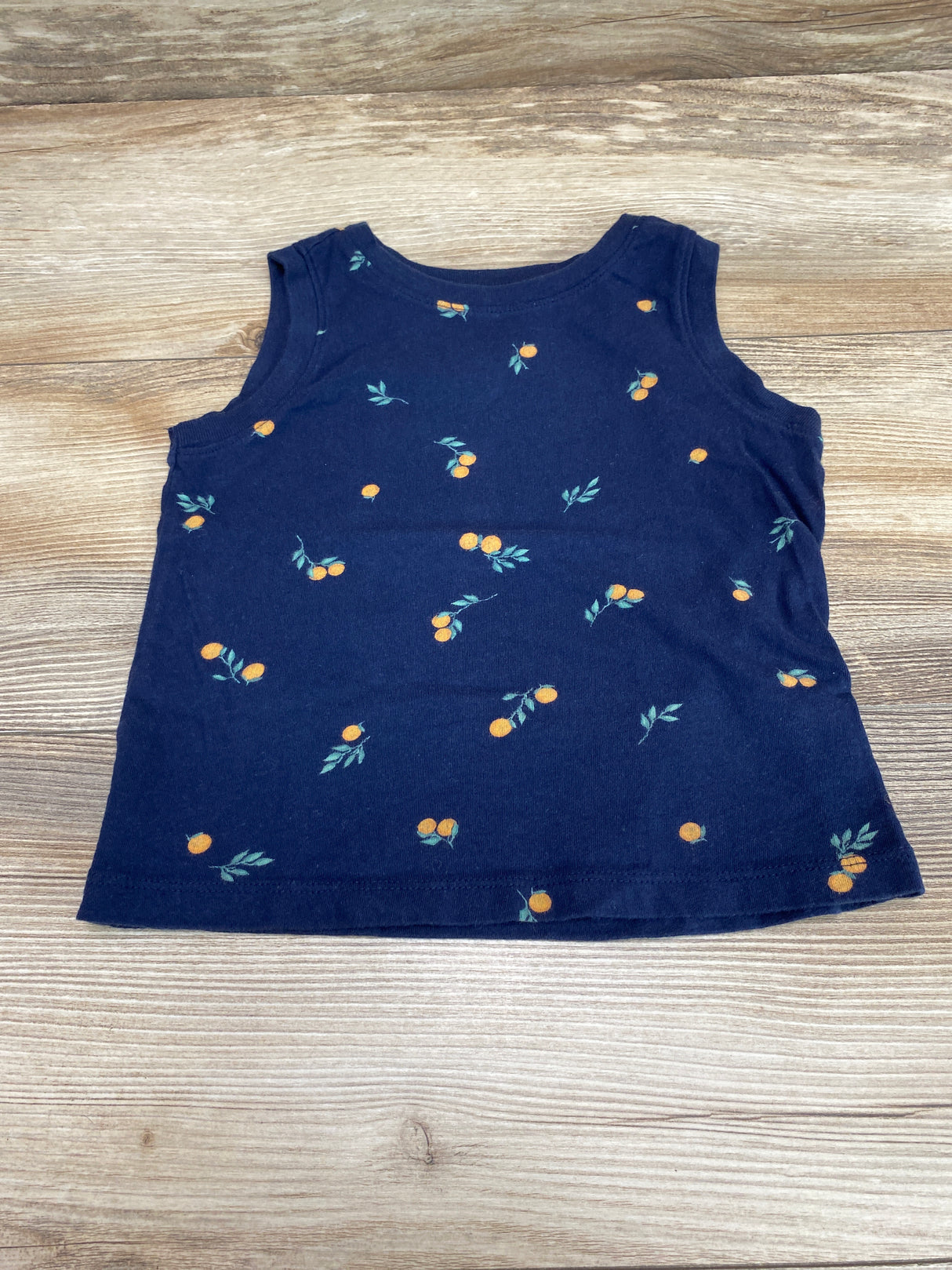 Old Navy Orange Print Tank Top Blue sz 2T