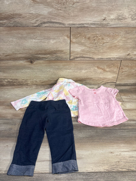 Little Lass 3pc Tie-Dye Jacket Set White sz 18m - Me n Mommy To Be