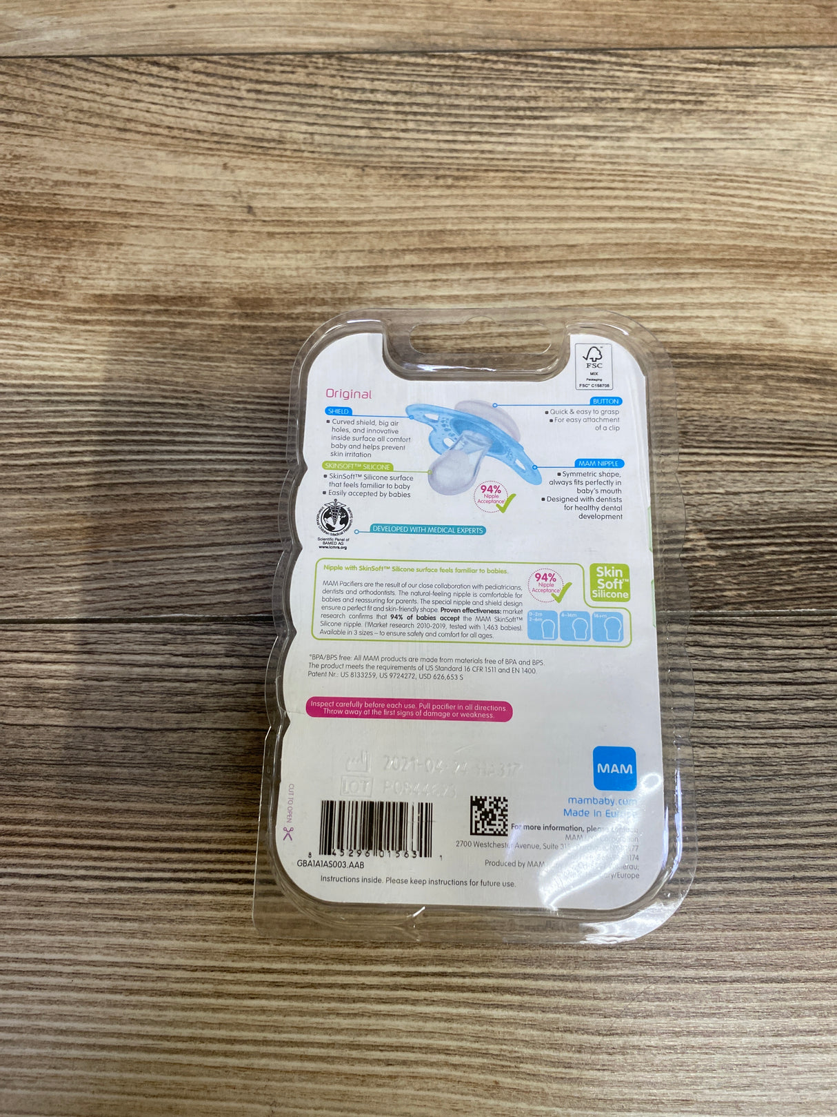 NEW MAM Original Pacifiers 3pk 0-6m