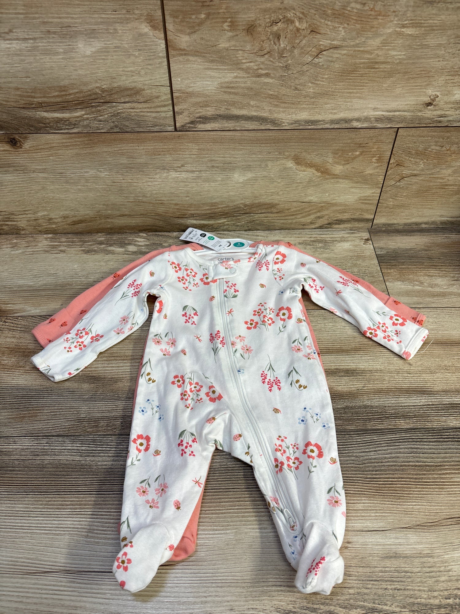 NEW Just One You 2pk Sleepers White/Pink sz 3m