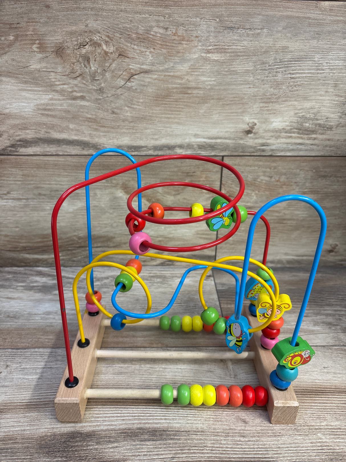 Joqutoys Bead Wooden Maze  Colorful Roller Coaster Circle