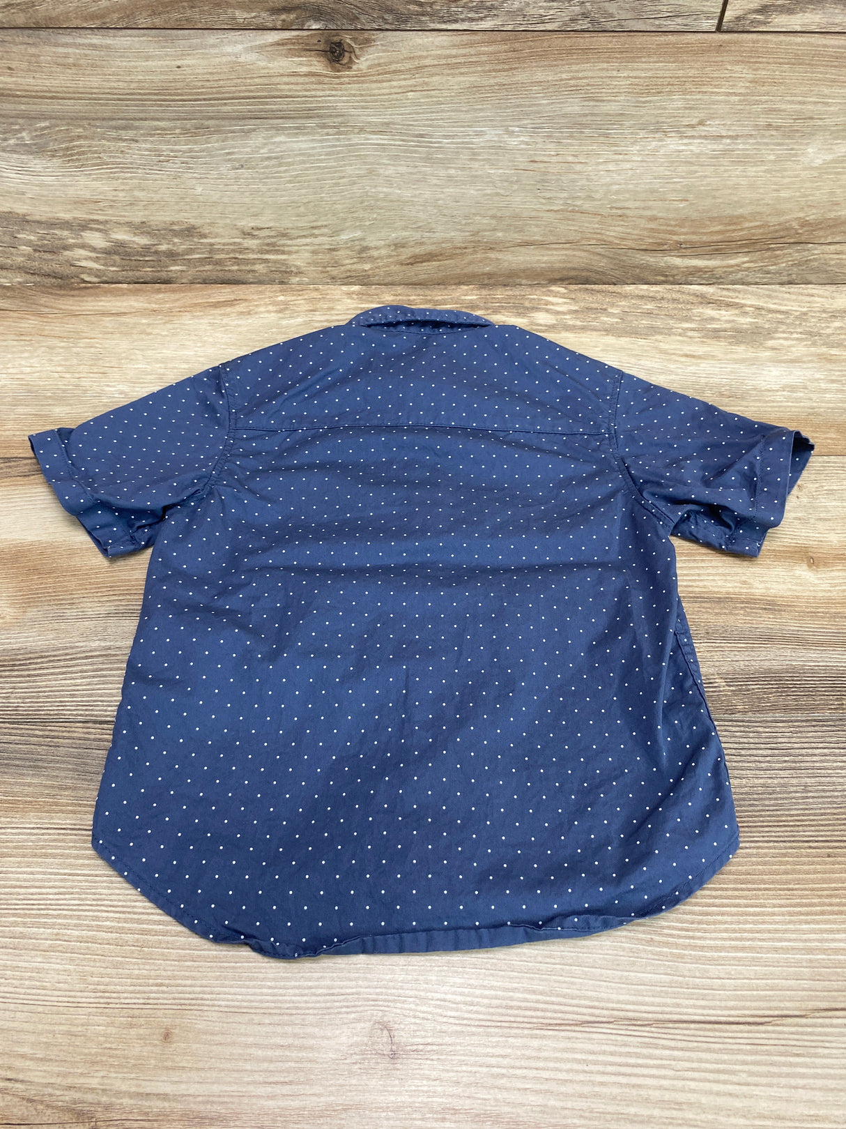 H&M Dots Button-Up Shirt Blue sz 3T