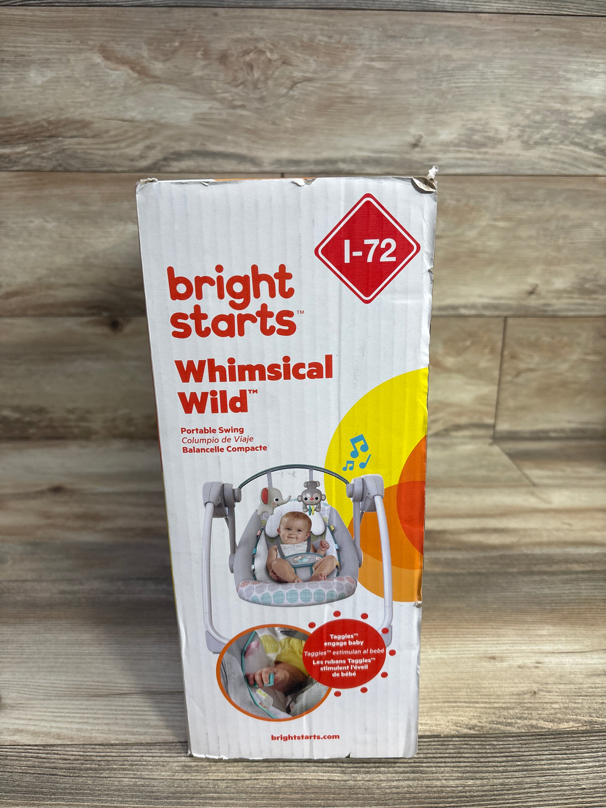 NEW Bright Starts Whimsical Wild Portable Compact Baby Swing