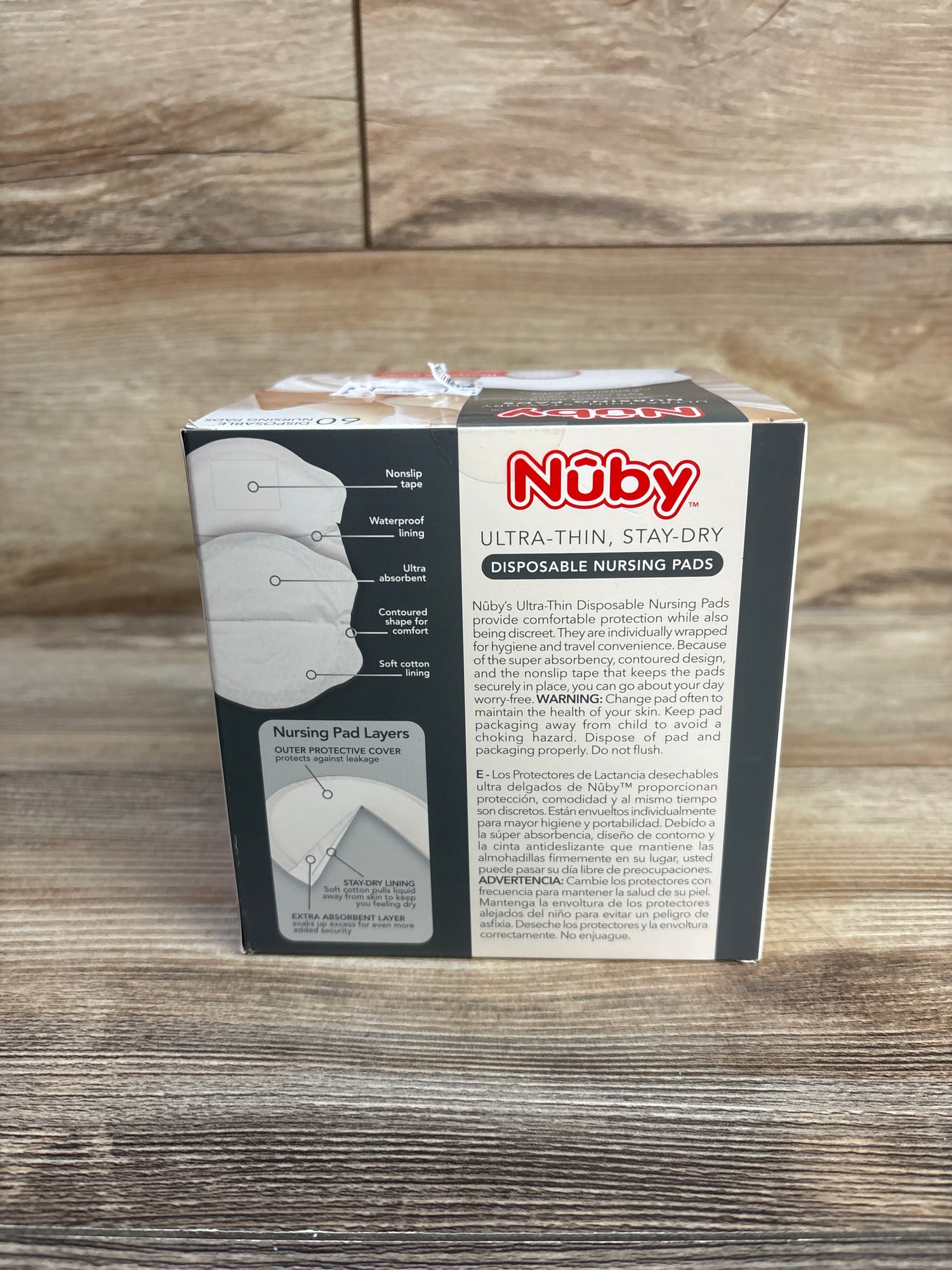 NEW Nuby Ultra-Thin Stay-Dry Nursing Pads 60ct.
