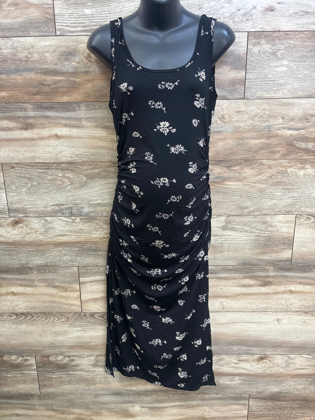 Smallshow Maternity Tank Bodycon Dress Black sz Medium