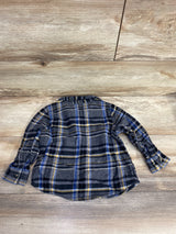 Old Navy Plaid Button Up Flannel Grey sz 3T