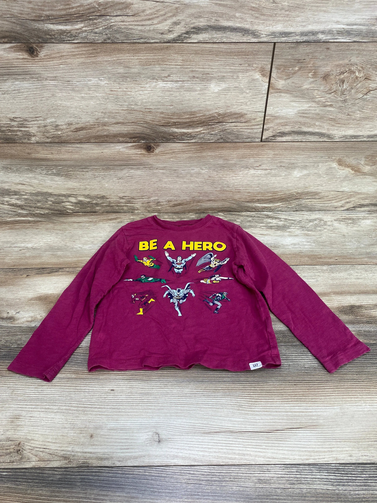 Baby Gap DC Be A Hero Shirt Purple sz 5T