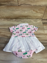 Baby Essentials Golf Cart Polo Bodysuit Dress Pink sz 12m
