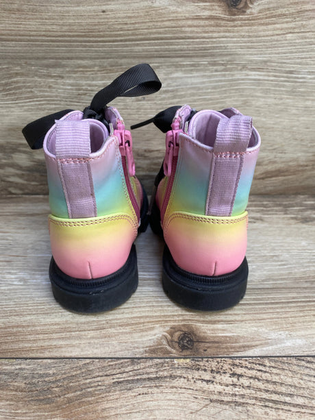Cat & Jack Amaya Lace-Up Combat Boots Pastel Rainbow sz 5c - Me n Mommy To Be
