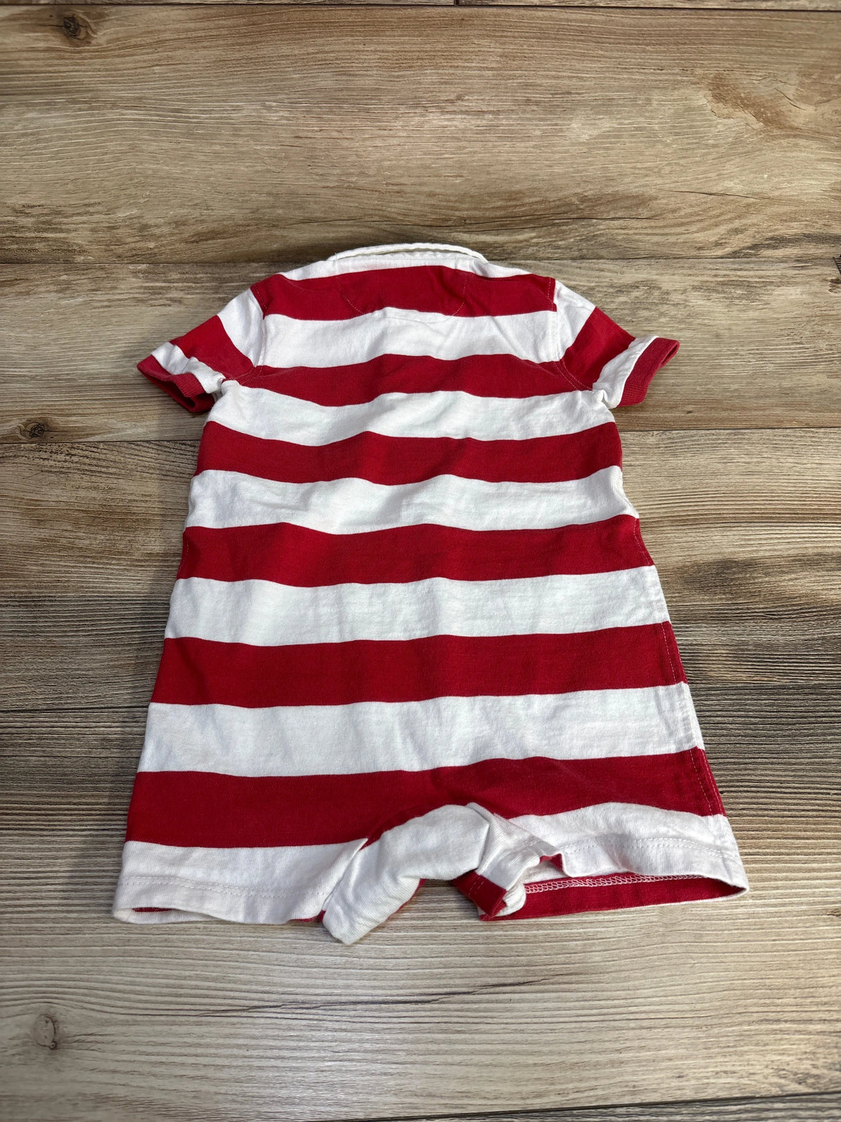 Ralph Lauren Polo Rugby Striped Shortie Romper Red sz 18m - Me n Mommy To Be