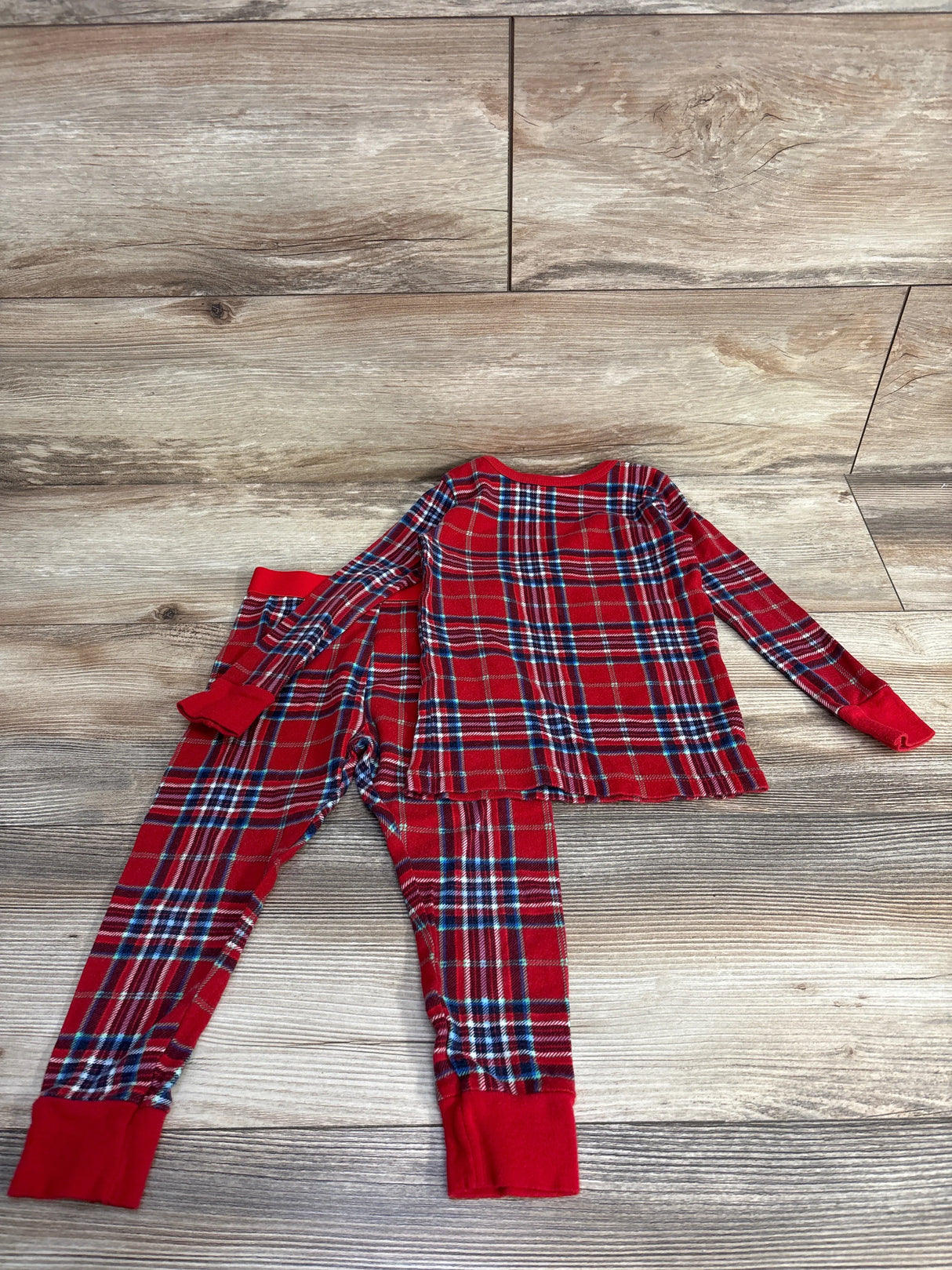 Wonder Shop 2pc Plaid Pajama Set Red sz 3T
