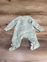 Just One You Bunny Print Sleeper Green sz Newborn