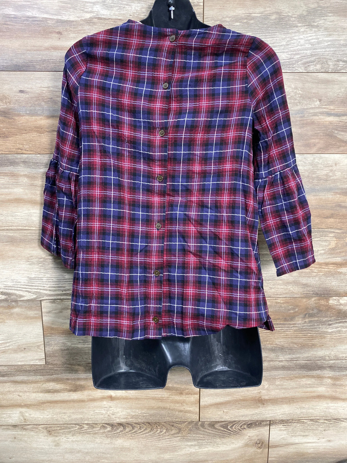 The Nines by Hatch Plaid Top Red sz Small