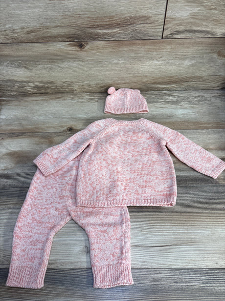 Just One You 3pc Knit Sweater + Pants + Hat Set Pink sz 6m - Me n Mommy To Be