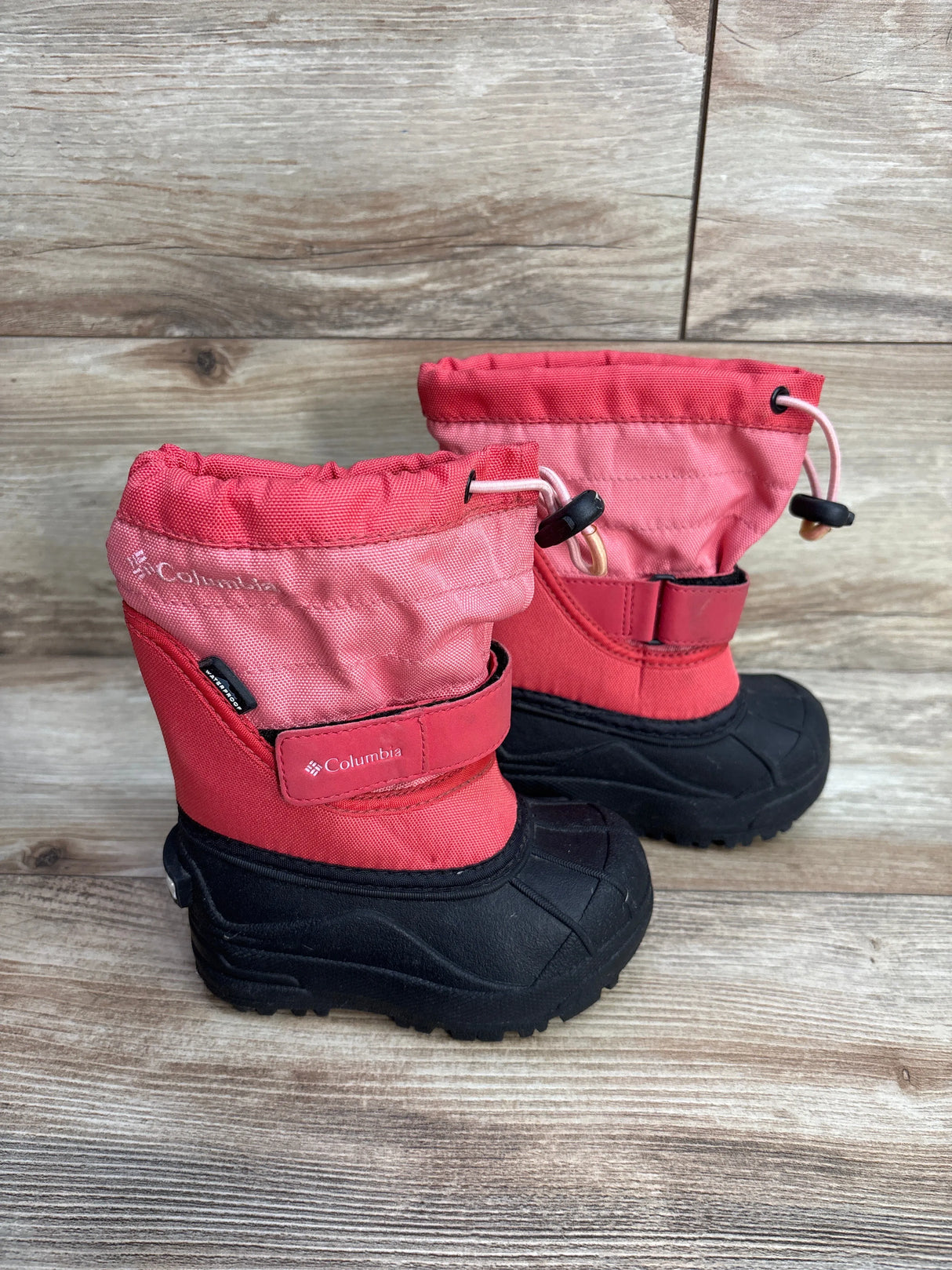 Columbia Powderbug Plus II Waterproof Snow Boots Pink sz 7c