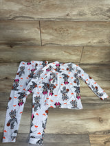 Disney 2pc Minnie Mouse Halloween Pajama Set White sz 5T