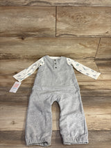 NEW Just One You 2pc Elephant Tan Coverall & Shirt Set White sz 12m