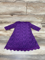 April Girl Purple 3/4 Sleeve Lace Dress sz 5T - Me 'n Mommy To Be