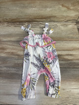 Jessica Simpson Floral Sleeveless Romper White sz 0/3m