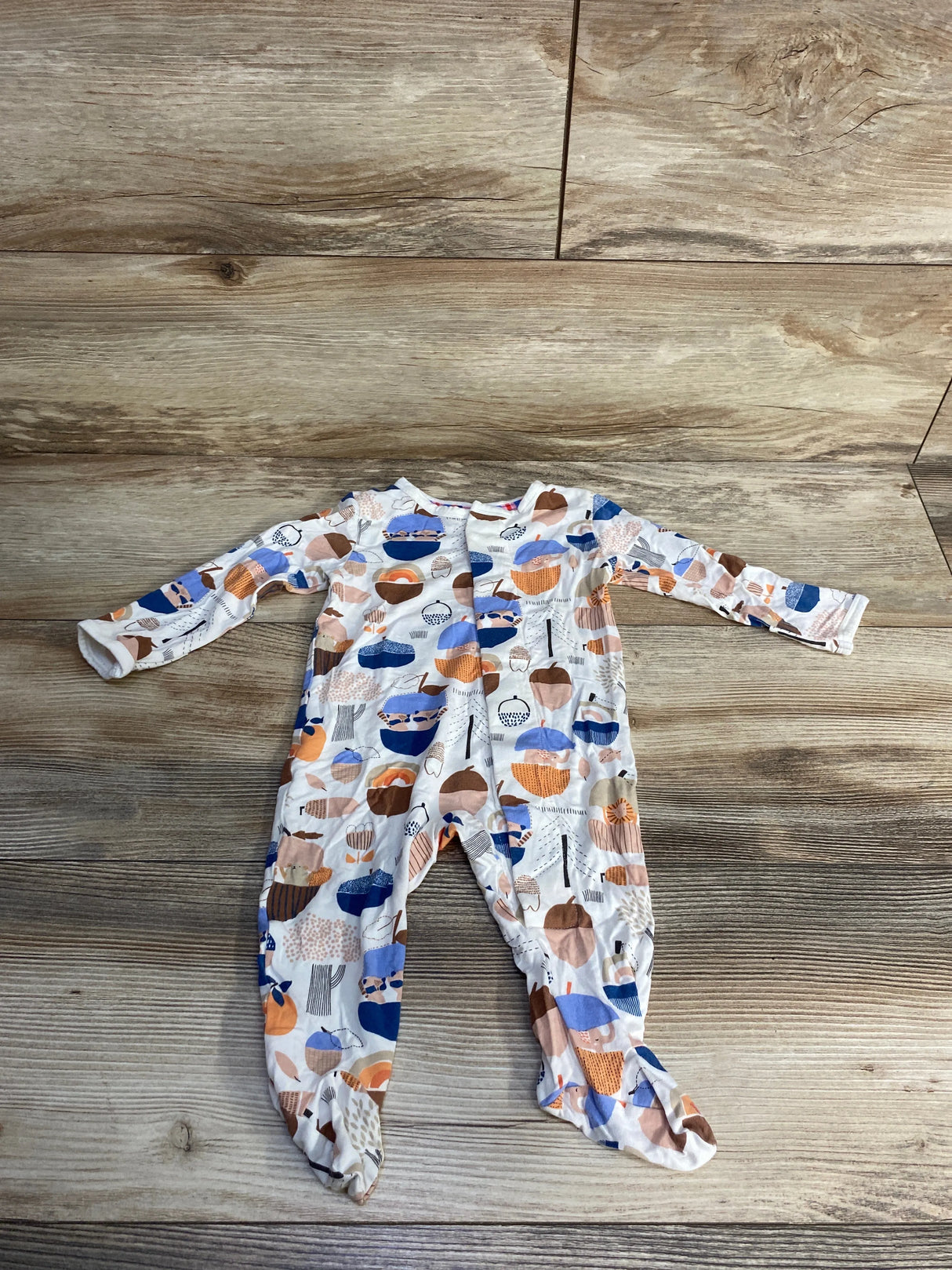 Magnetic Me Animal Eggcorn Print Footie White sz 0-3m