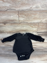 Shein Puff Sleeve Bodysuit Black sz 12-18m