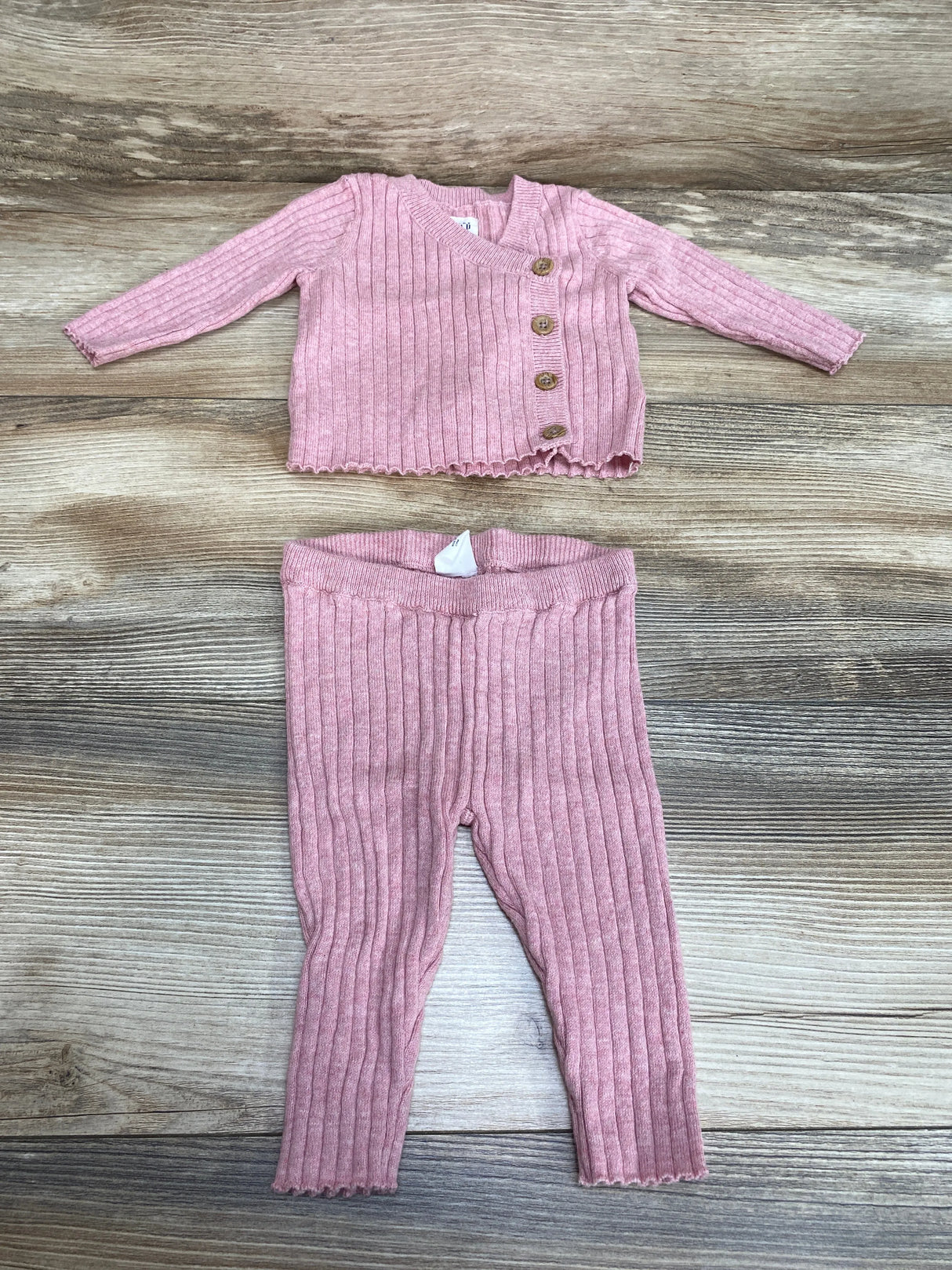 Baby Gap 2pc Ribbed Sweater & Pants Set Pink sz 0-3m