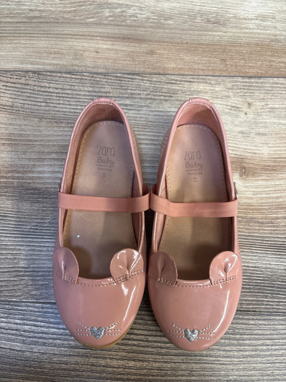 Zara Baby Mouse Ballet Flats Rose Pink sz 7c