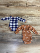 Hudson Baby 2pk Long Sleeve Bodysuits sz Preemie