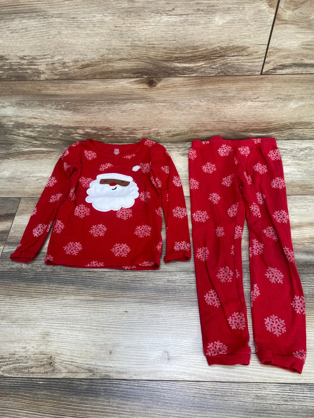Just One You 2pc Santa Snowflake Pajama Set Red sz 4T - Me n Mommy To Be
