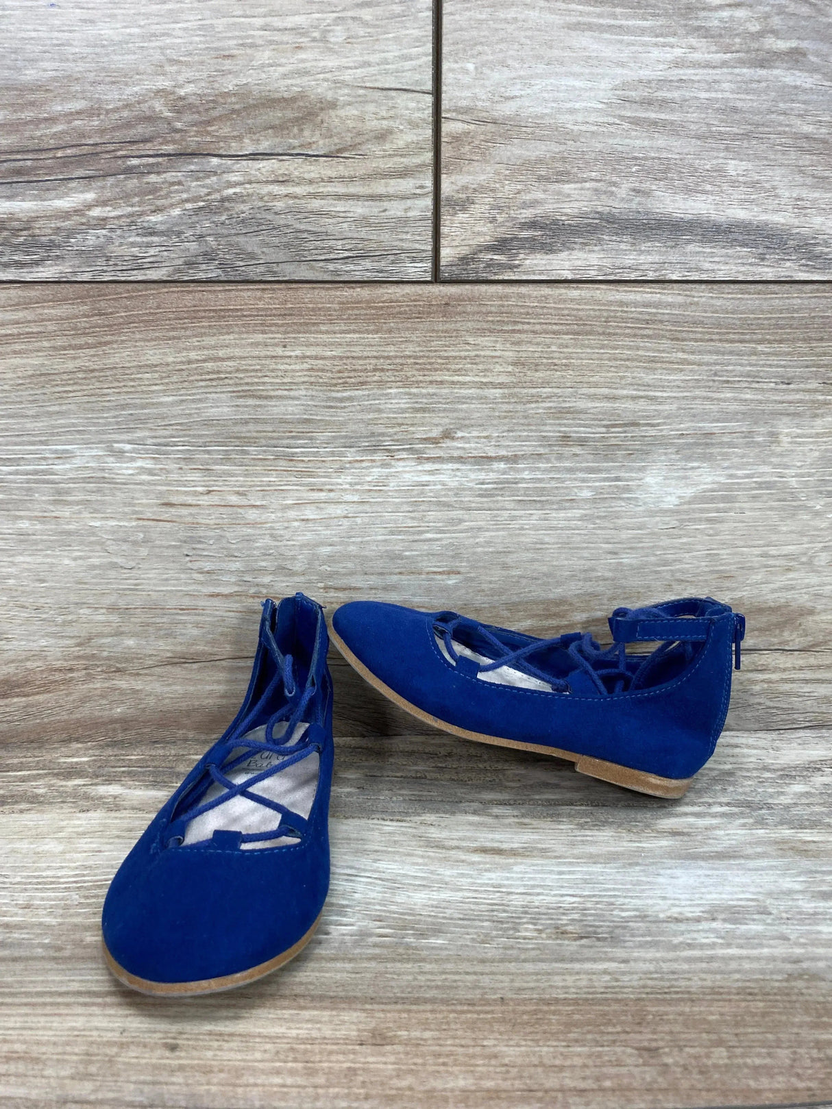 Zara Baby Lace Up Ballet Flats Blue Sz 5c