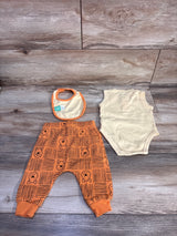 Disney Baby Winnie The Pooh 3pc Bodysuit, Pants, & Bib Set Yellow sz 6-9m