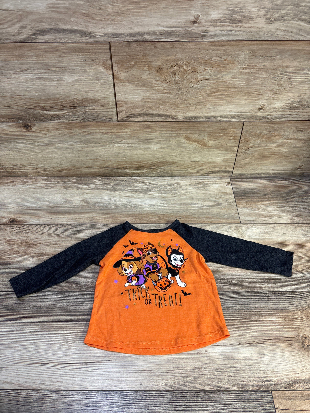 Jumping Beans Paw Patrol Raglan Shirt Grey/Orange sz 12m