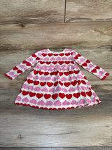 Old Navy Heart Print Dress White sz 18-24m