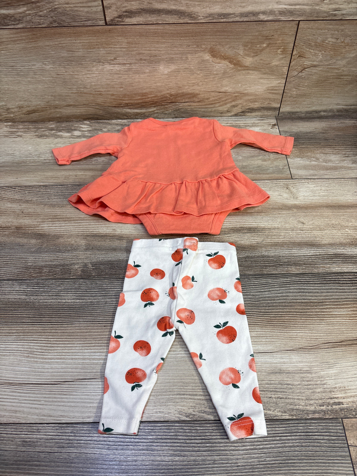 Starting Out 2pc Skirted Bodysuit & Pants Set Orange sz Newborn