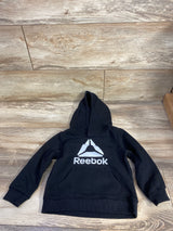 Reebok Logo Pull Over Hoodie Black sz 2T
