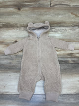 Carter's Sherpa Hooded Coverall Tan sz 3m