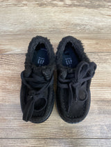 Baby Gap Vegan Suede Sherpa-Lined Loafers Black sz 7c