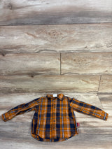 Wrangler Plaid Button Up Shirt Orange sz 2T
