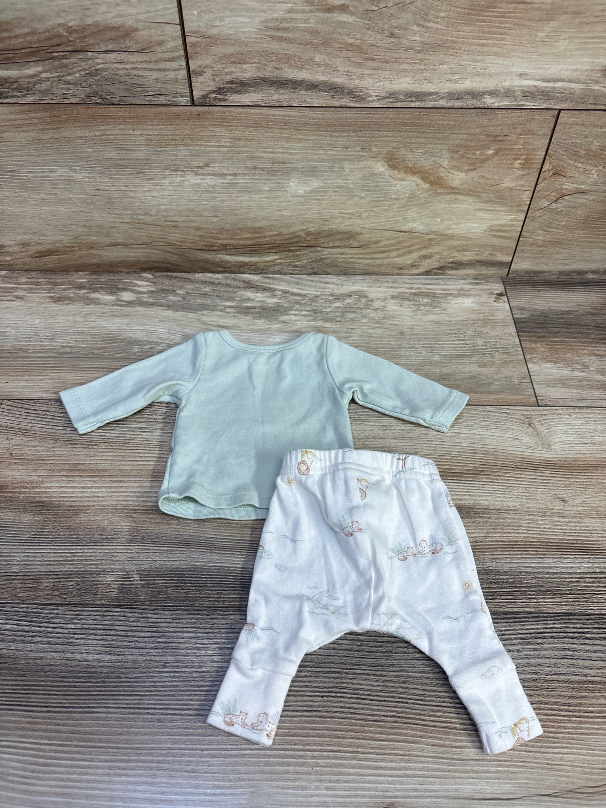 Carter's 2pc Shirt & Pants Set Mint Green sz Preemie