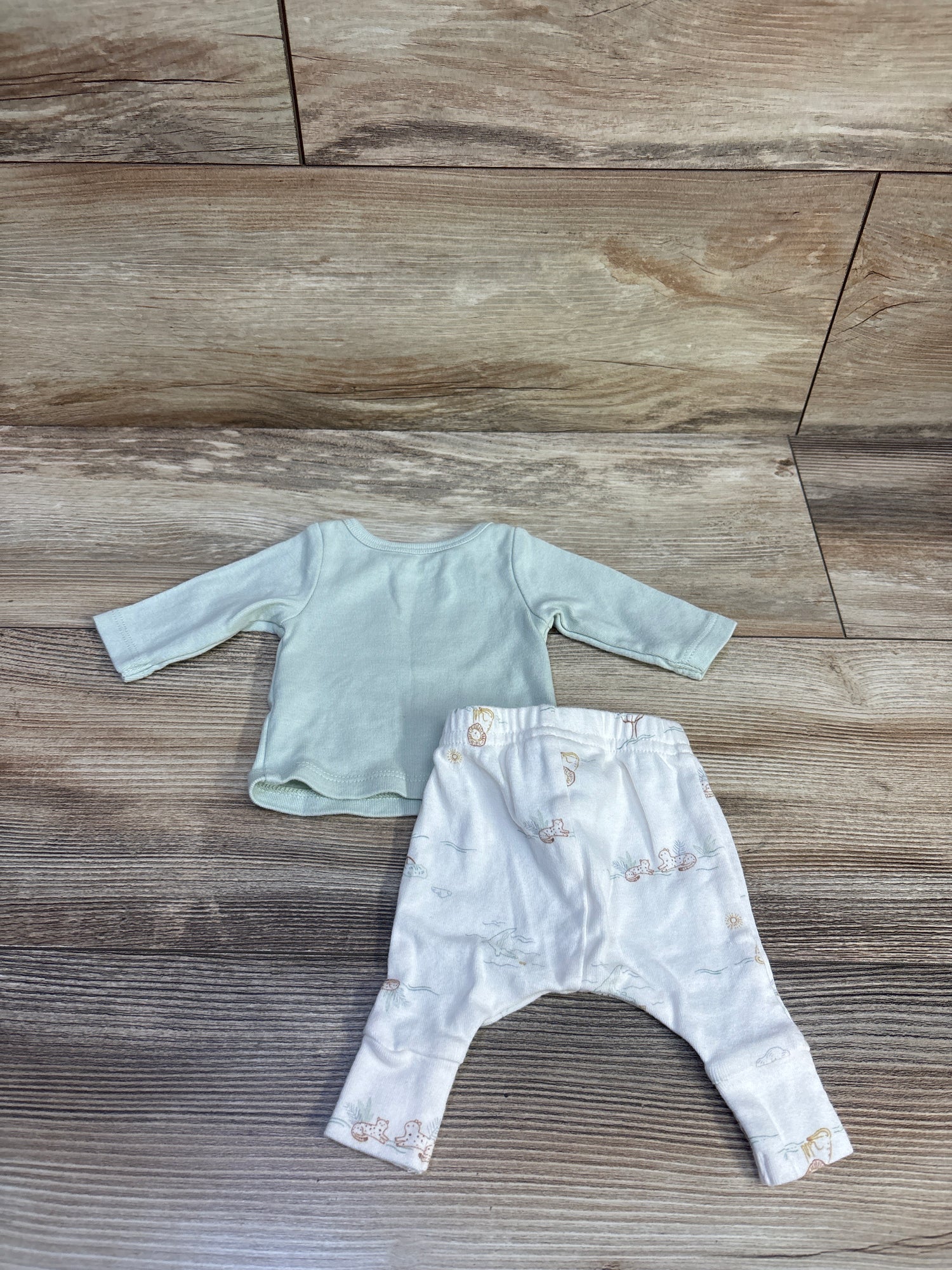 Carter's 2pc Shirt & Pants Set Mint Green sz Preemie