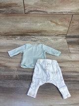 Carter's 2pc Shirt & Pants Set Mint Green sz Preemie