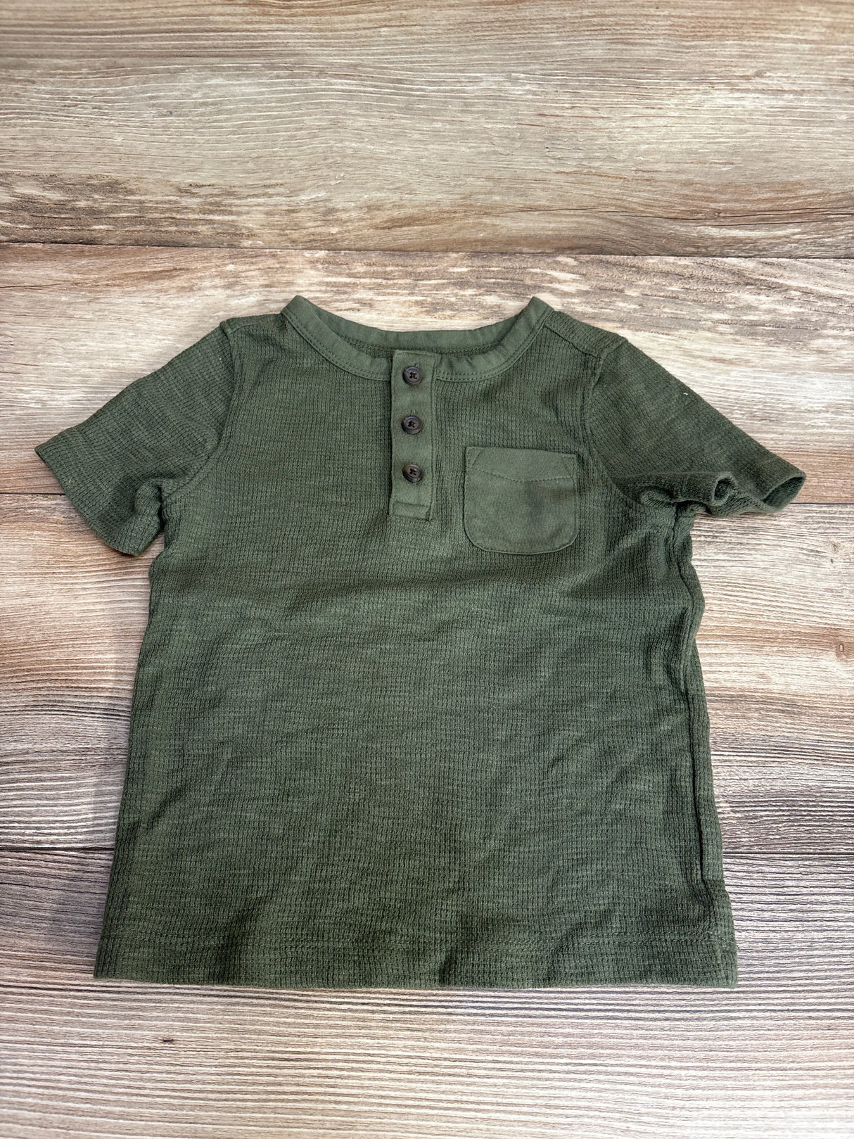 Old Navy Henley Waffle Knit Green sz 2T