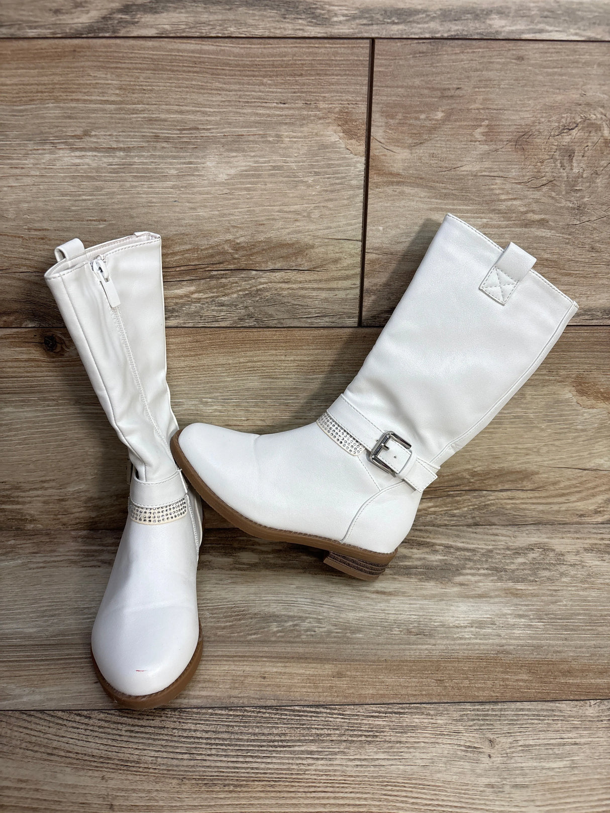 Lucky Top Tall Boots White sz 10c