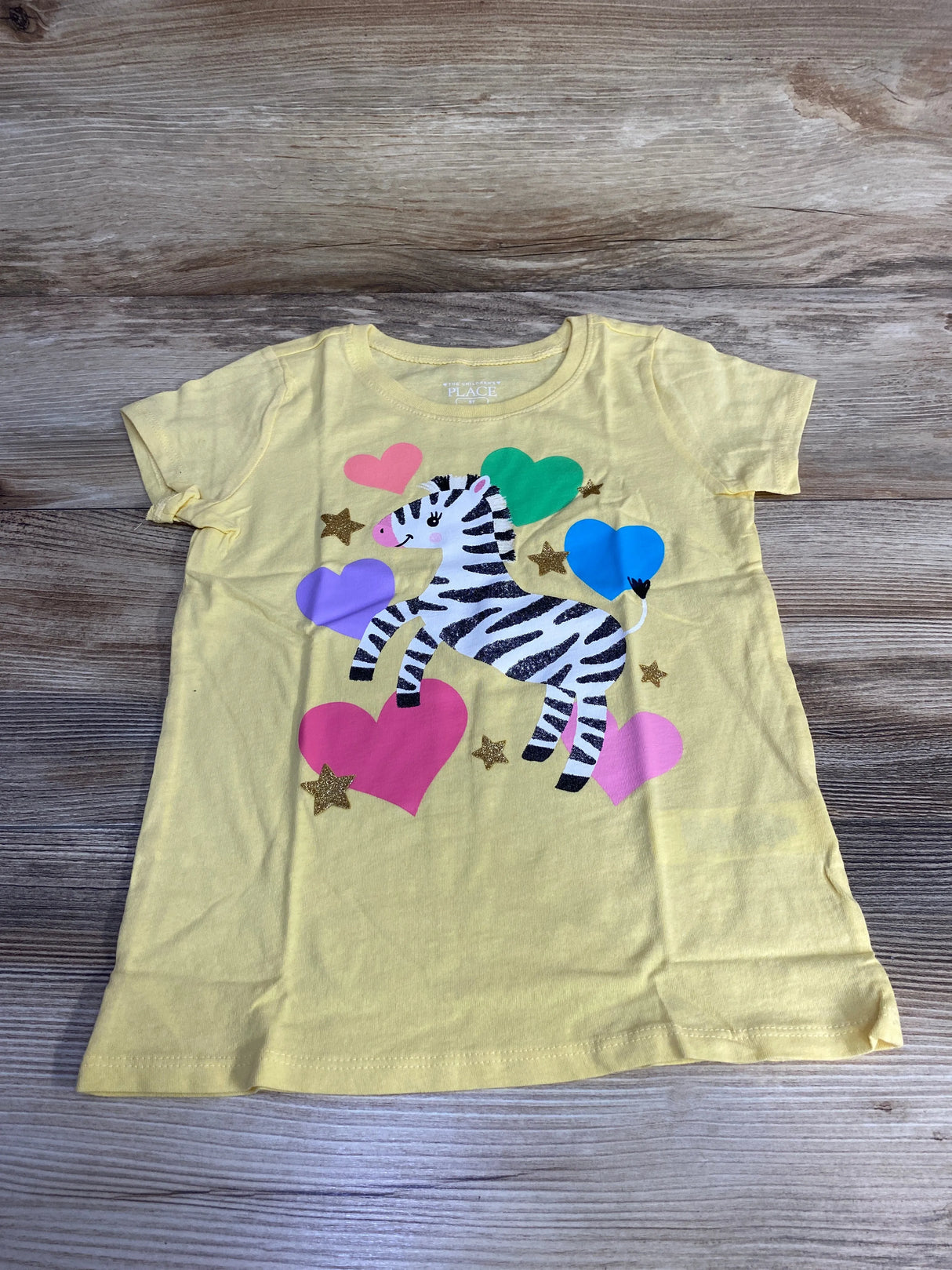 Children's Place Zebra Shirt Yellow sz 5T