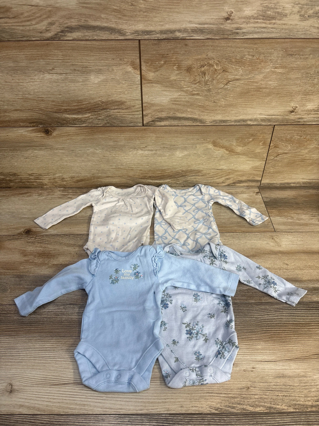 Children's Place 4pk Bodysuits Blue sz Preemie